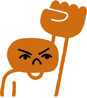 militant avec le poing levé