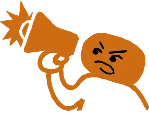 militant avec un mégaphone